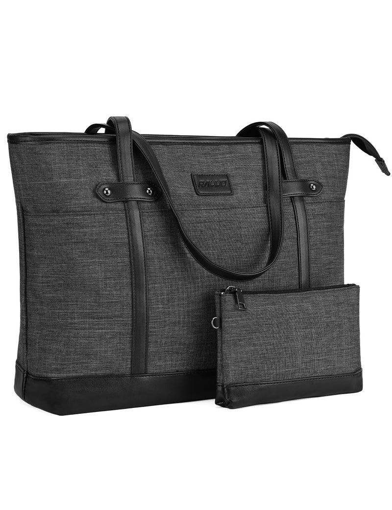 RAVUO Laptop Bag for Women, Water Resistant 15.6 Inch Computer Handbag Business Purse Teacher Bag With Portable Small Pouch - Image 1